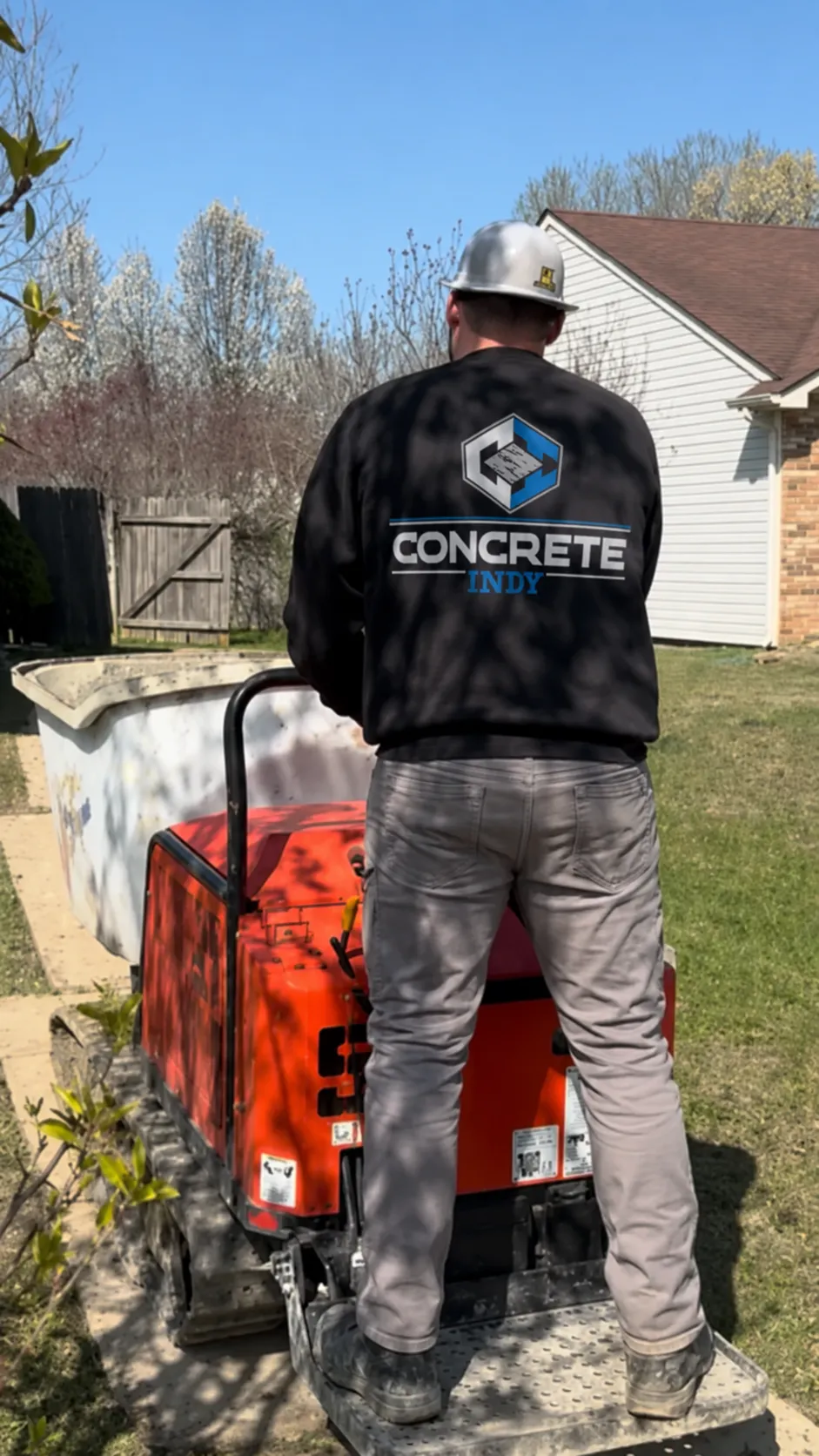 Concrete Indy crew completing a concrete project in Central Indiana