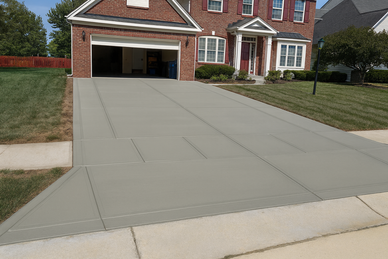 Concrete driveway replacement in downtown Indianapolis