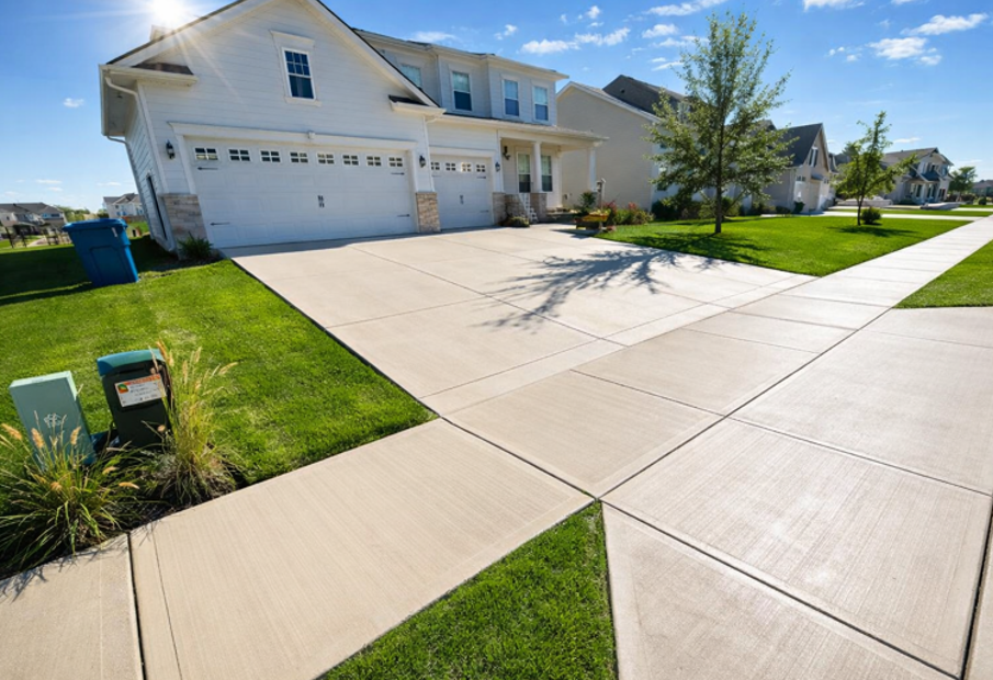 Concrete driveway replacement in downtown Indianapolis